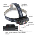 L2 led recarregável led headlamp sensor